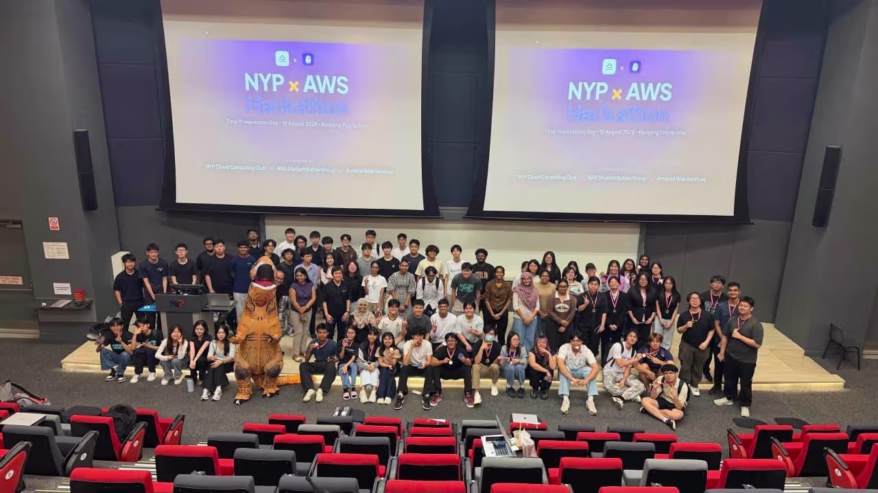 NYP x AWS Hackathon Group Photo